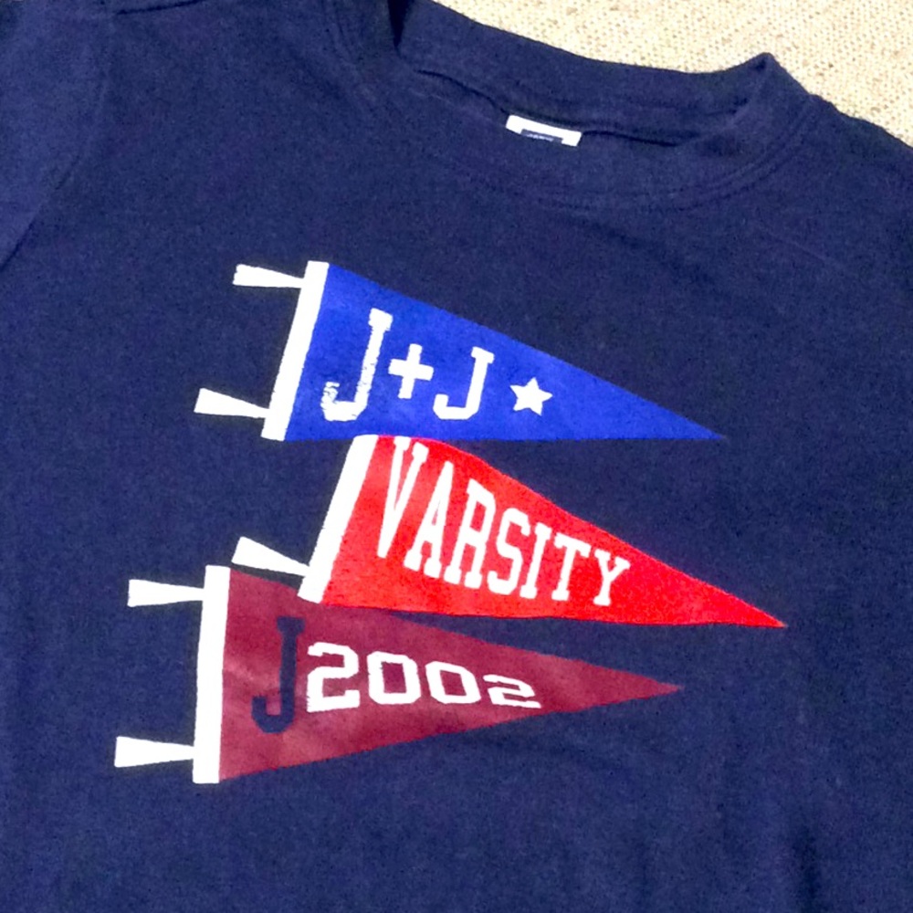 Janie and Jack varsity pennant flag tee 3T